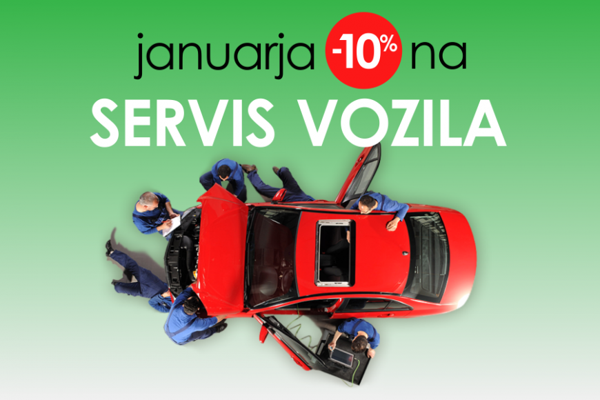 POPUST na servis vozila v JANUARJU 2022