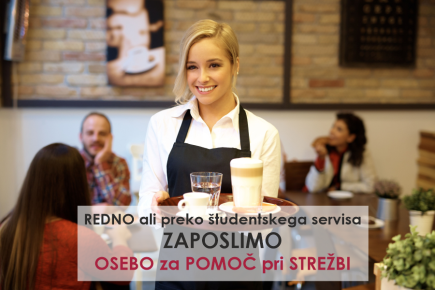 Zaposlimo osebo za pomoč pri strežbi