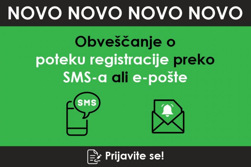 ELEKTRONSKO OBVEŠČANJE o poteku registracije