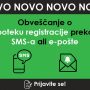 ELEKTRONSKO OBVEŠČANJE o poteku registracije