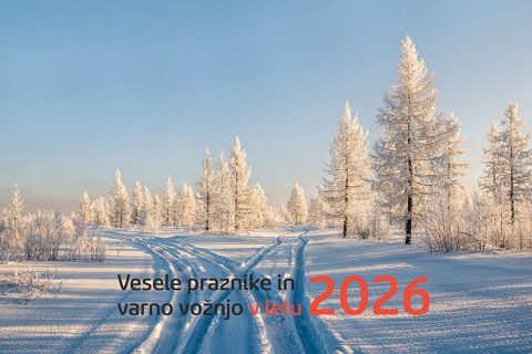 Vesele praznike in varno vožnjo v letu 2026
